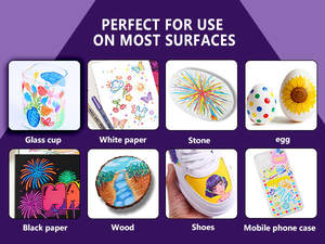 Marcadores Metálicos Permanentes de 0.5mm en Color Plata y Oro, Resistentes al Agua, para Dibujo Artístico en Papel (No de Doble Punta) - Product Image 5