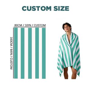 Serviette de plage en microfibre recyclée à motif gaufré personnalisé et logo – Serviette de plage anti-sable et antidérapante très populaire - Product Image 4