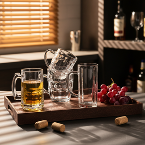 Chopes à bière et verres à vin en gros, 500 ml (24 oz), en <span class=keywords><strong>verre</strong></span> blanc de haute qualité avec poignée, écologiques - Product Image 2