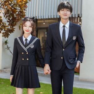 Design Wholesale High School Student Dress Race Costumes Graduation Uniform Supple Vogue Blazer Shirt Lattice - Product Image 5