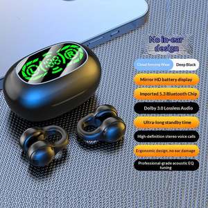 Écouteurs sans fil X52 TWS, écouteurs à conduction aérienne, contrôle tactile, écouteurs à clip d'oreille, écouteurs légers avec micro X52 TWS - Product Image 3