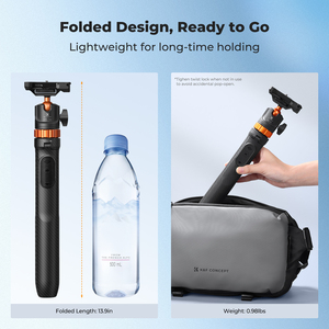 K&F <span class=keywords><strong>Concept</strong></span> MS-34 Asta Selfie Multifunzionale Regolabile Wireless Portatile in Alluminio 2-in-1 con Apertura Automatica e Treppiede - Product Image 4