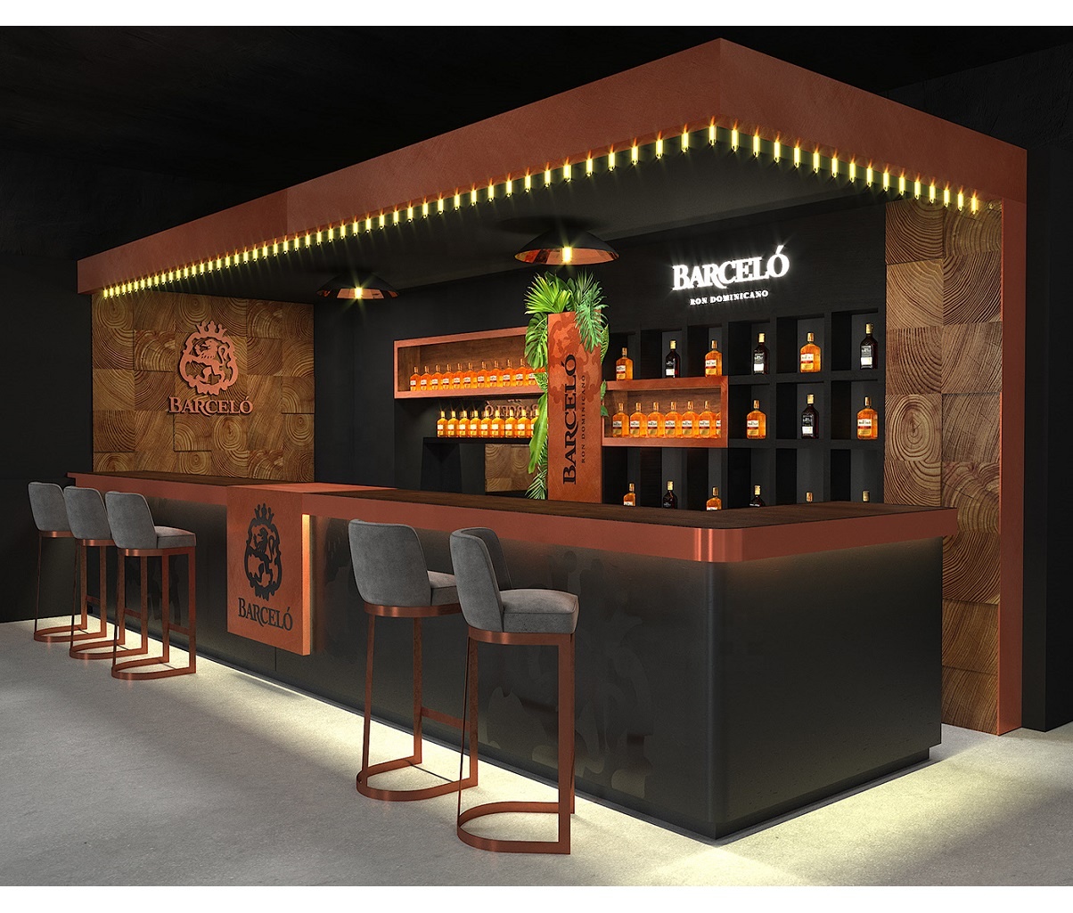 Customized Commercial Bar Counter - Whisky & Beer Design