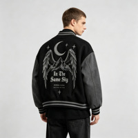 Blouson universitaire d'hiver pour homme, style Hip Hop, coupe oversize, broderie gothique, patchwork, lettres personnalisées, streetwear, col montant, vêtement d'extérieur
