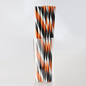 Pailles en plastique dur <span class=keywords><strong>à</strong></span> rayures colorées Pailles de fête pour les fêtes de jus Pailles <span class=keywords><strong>à</strong></span> boire - Product Image 2