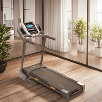 Tapis de course motorisé compact et pliable pour la maison avec clé de sécurité, écran LCD, équipement de gym intérieur pour la maison