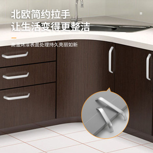 Aluminum Alloy Cabinet Handle Bar Minimalist Design Durable Drawer Wardrobe Furniture Handle - Product Image 2