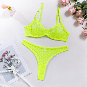 Design Sense New Sexy Love Pattern Transpirable Light Lace Girl Thin Sexy Lingerie Conjunto de dos piezas - Product Image 5