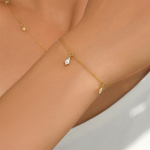 Dernier design de bracelet réglable, bijoux, bracelet à maillons en zircon pour filles - Product Image 4