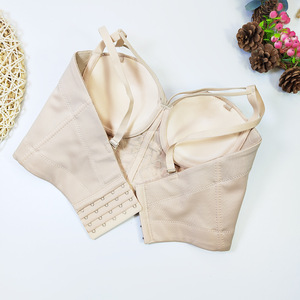 Soutien-gorge push-up à armatures pour femme, nouveau modèle orné de perles et de strass, avec gaine taille haute sexy, vêtement féminin - Product Image 3