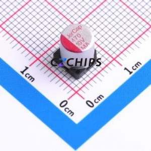 Condensador Sólido SMD MA10V470M6X8, D6.3xL7.7mm (Capacitancia: 470uF) (Precisión: 20%) (Voltaje Nominal: 10V) - Product Image 1