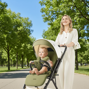 Poussette bébé en métal, position assise et allongée, vue haute, 0-3 ans, fermeture en un clic, légère - Product Image 3