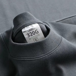 เสื้อยืด320กรัมสุดเท่สำหรับผู้ชายเสื้อยืดผ้าฝ้าย100% ธรรมดา - Product Image 2
