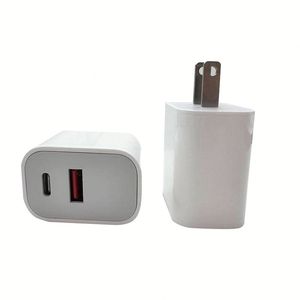 US <b>Plug</b> Phone Charger A+C USB Type C Power Adapter 20W PD USB-C Wall Charger Block for <b>Smart</b> Phones - Product Image 3
