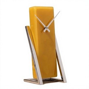 Metal Table Clock Luxury Desk Clock Tabletop Clock Resin Table Clock Contemporary Desk Clock for Office Modern Minimalist clock - Product Image 2