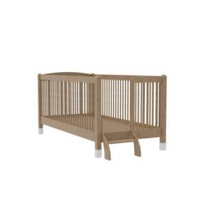 <span class=keywords><strong>Cama</strong></span> Infantil Convertible Moderna de Madera Maciza con Barandillas de Seguridad y Escalera, Diseño Ecológico para Ahorrar Espacio - Product Image 6