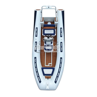 Canot rigide gonflable de 4.8m 16ft Deep V Hypalon Tube coque en aluminium bateau à côtes gonflables pour le plaisir