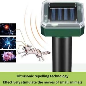 Répulsif solaire à ultrasons pour rats et chats, <span class=keywords><strong>anti</strong></span>-miaulement de <span class=keywords><strong>chat</strong></span>, répulsif électronique solaire longue durée, solide - Product Image 2