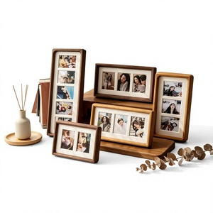 Cadre photo de table rustique en bois écologique fait main pour photos de famille, photos de mariage, souvenirs d'anniversaire, décoration intérieure - Product Image 1