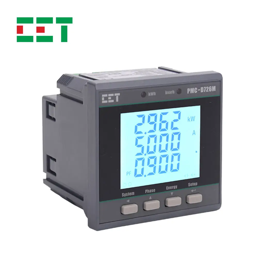 CET PMC-D726M 3 fasi 5A CT ingresso corrente pannello digitale contatore di energia multifunzione Data Logger