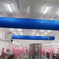 Conduit d'air carré en tissu écologique pour l'agriculture verticale, ventilation anti-condensation