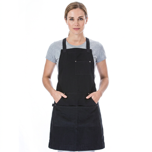 Tablier de chef personnalisé imprimé, 100% coton, impression numérique du logo, usage hôtelier, uniforme de ménage, deux poches, tabliers en coton unisexes - Product Image 1