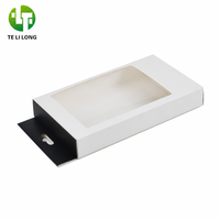Boîtes d'emballage en carton vides pour écouteurs avec fenêtre transparente, carton pliable pour écouteurs intra-auriculaires avec crochet