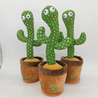 Jouet cactus dansant en dropshipping, 120 chansons, chant, parole, enregistrement, répétition, jouets cactus dansants électriques