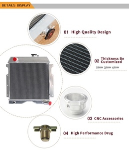 Radiador de <span class=keywords><strong>coche</strong></span> personalizado para camión y vagón <span class=keywords><strong>Willy</strong></span> 1954-1964 - Product Image 6