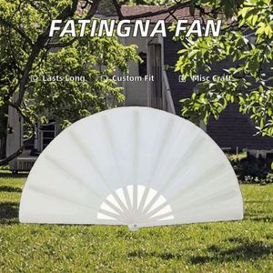 Fatingna Custom Large Folding Hand Fan Nylon-Cloth & Plastic Durable Handmade 33x64cm Gift Crafts Promotional Printed Design - Product Image 3