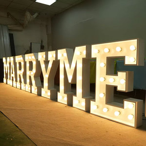 Fashion Romantic Customized <strong>Letter</strong> Wedding <strong>Fancy</strong> Marquee <strong>Letters</strong> <strong>Alphabet</strong> Lights Big Electronic Signs