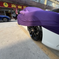 Funda para Auto de Terciopelo Elástico, Impermeable, con Protección UV, 4 Milésimas de Pulgada de Grosor, Ajuste Personalizado, Antiarañazos, para Uso en Interiores, para Modelos de Automóviles