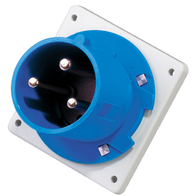 CHENF 400V 63Amp 4Pin 3 Phase IP44 Waterproof Industrial Panel Mounted Power Blue Red Brass Terminal Outdoor Socket Plug