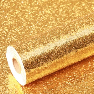 Papel Adhesivo para Encimera de Cocina UDK, Diseño Múltiple, PVC Impermeable, Papel de Contacto para Encimera, Papel Tapiz Plateado y Dorado - Product Image 3