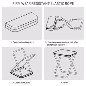 Silla de Pesca Plegable, Portátil, Multifuncional, Ligera, para Senderismo, Viajes, Pesca, Parque, Playa, Color Negro - Product Image 3