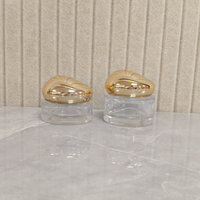 Pot de soin pour la peau au design unique personnalisé, flacon en verre transparent de 30 ml et 50 ml avec bouchon en aluminium pour crème de soin de la peau