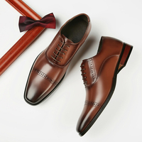 Herren Übergrößen Echtleder Formelle Anzugschuhe Spitze Zehen Hochzeitsstil Oxfords für Büro & Karriere