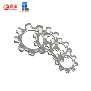 China Fastener Low Price 304 Stainless Steel External Tooth Lock Washers DIN6797A Standard Metric Self Lock Washer M3-M30