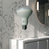 Lampe de salle de bain résidentielle LED Boyid R80 12W, lumière du jour 5000K, tricolore, forme R, culot E27, réflecteur en plastique, CRI 80, 30000