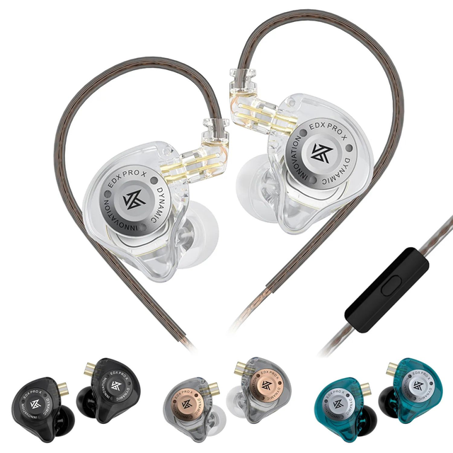 Original KZ EDX PRO X Dynamic Drive Earphone HIFI Bass in Ear Monitor Earbud Sport Music Cancelling EDX PRO Headset