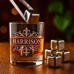 美国仓库存批发8件装威士忌醒酒器套装，含2个酒杯、杯垫、木制礼品盒，适合激光雕刻空白件 - Product Image 2