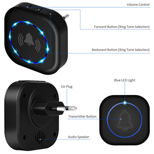 Sonnette de porte intelligente sans fil longue portée 200M - 36 mélodies personnalisables, prise US/EU/UK, sonnette d'accueil pour la maison, vente chaude - Product Image 4