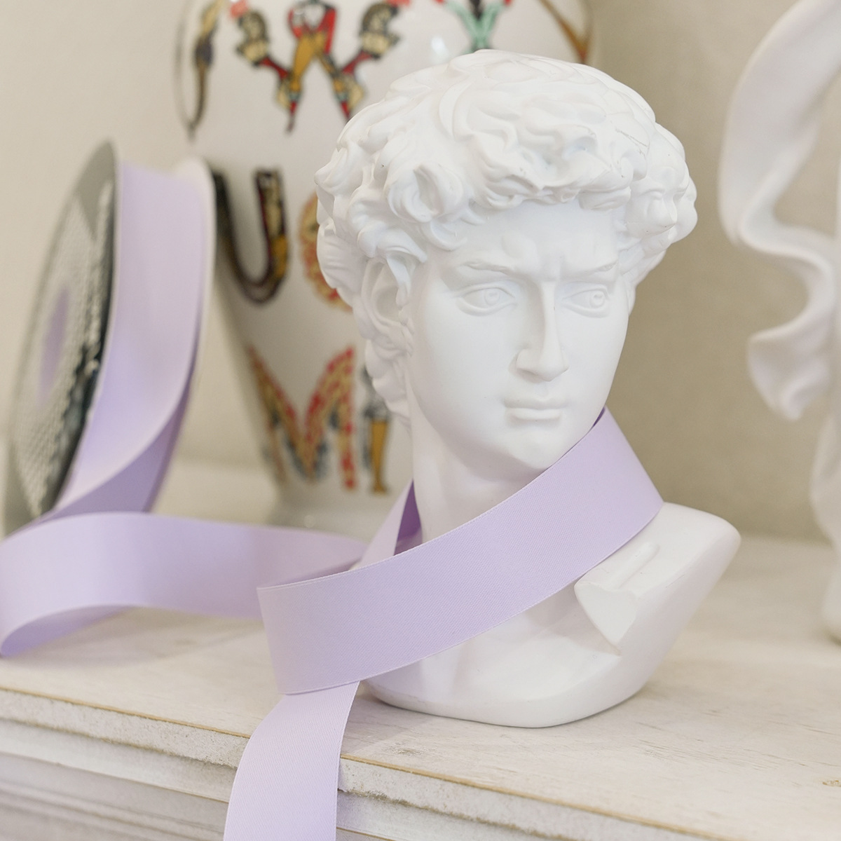 2.5cm Solid Color Matte Cotton Printed Ribbon for Bouquet Birthday Cake Box Wrapping Gift Decoration-for Valentine's Day