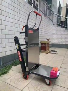 Chariot électrique pliable pour escaliers, plateforme en acier, chariot à main, outil de transport, manutention - Product Image 1