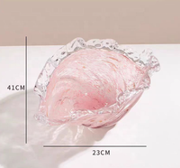 Plateau et Assiette Décoratifs Ronds en Cristal Faits Main, Écologiques et de Luxe, Personnalisables, pour Fruits Secs, Vaisselle de Haute Qualité pour la Décoration Intérieure
