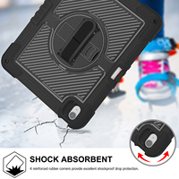 Coque robuste antichoc pour tablette iPad Air 13 M2 M3 M4 avec support rotatif et dragonne, idéale pour usage professionnel (OEM/ODM B2B)