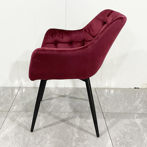 Nhung hiện đại vải Ergonomic kim loại cầm tay chân của khách chờ đợi tiếp tân phòng ăn ghế với cánh tay cho khách sạn căn hộ - Product Image 5