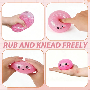 Custom Color Glitter Dumpling Squishies Soft Slow Rebound Sensory Squeeze Toy Relief Anxiety <b>Fidget</b> Stress Ball Office Gifts - Product Image 3