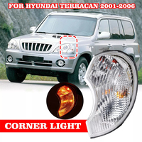 Feu de coin avant, clignotant pour Hyundai Terracan 2001 2002 - 2006, lentille transparente, phares antibrouillard, phares de conduite, pièces automobiles