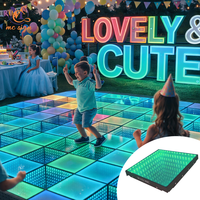 Plancher de danse LED sans fil Infinity à installation rapide, plancher de danse 3D pour mariage, discothèque, lumières de scène pour studio de danse